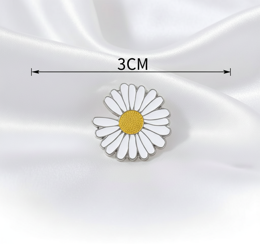 Pretty Daisy Brooches Cartoon Fashionable Flowers Badge Enamel Pins Backpack Denim Lapel Pin Jewelry Gifts for Girls Accessories
