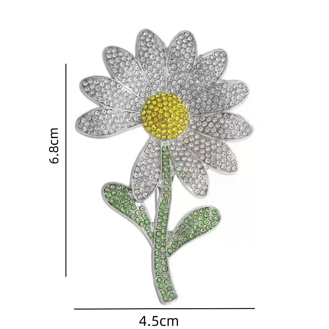 K-Pop G-DRAGON Sunflower Brooch Pin – Retro Handmade Sun Flower Badge for Cosplay & Daily Wear