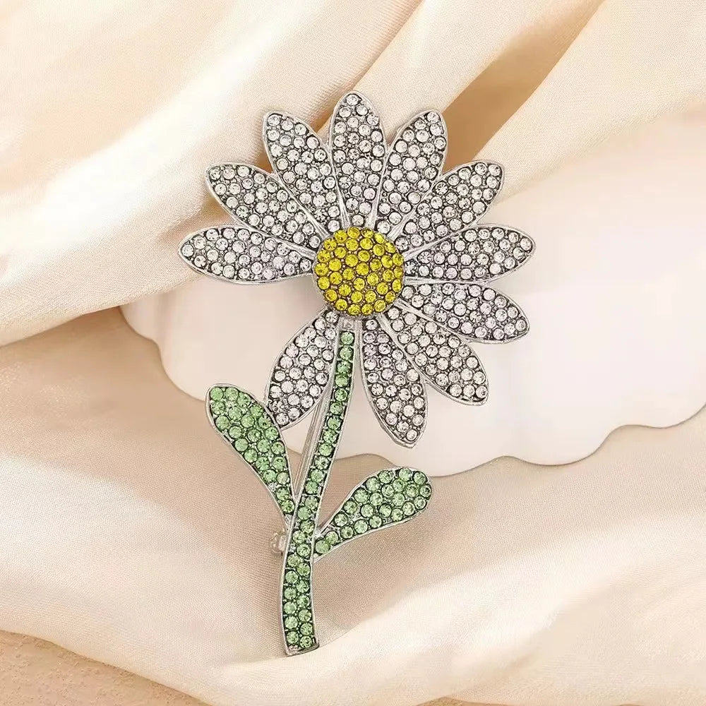 K-Pop G-DRAGON Sunflower Brooch Pin – Retro Handmade Sun Flower Badge for Cosplay & Daily Wear