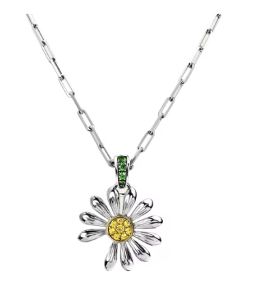 G-DRAGON Inspired Daisy Necklace | K-Pop VIP Idol Style Collarbone Chain | Luxury Floral Pendant Jewelry for Fans & Gifts